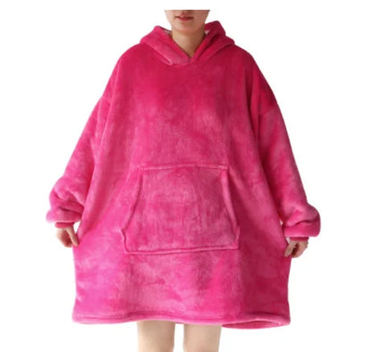 超やわらか シェルパ裏地 フード付き着る毛布｜冬用・大人サイズ